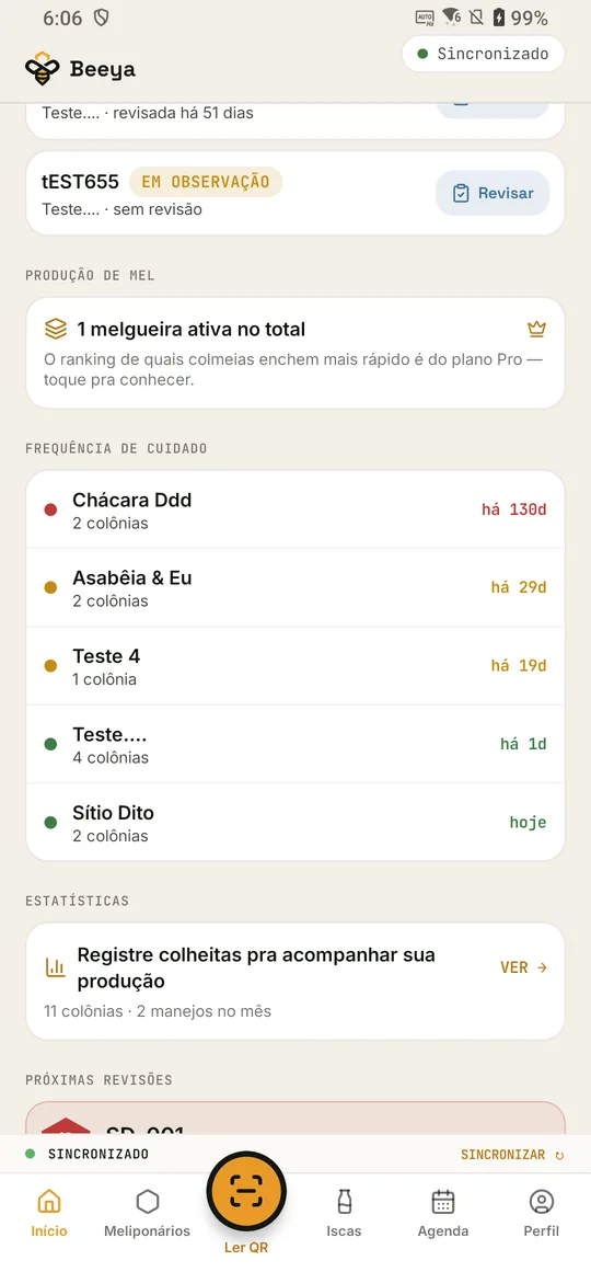 Início, rolado